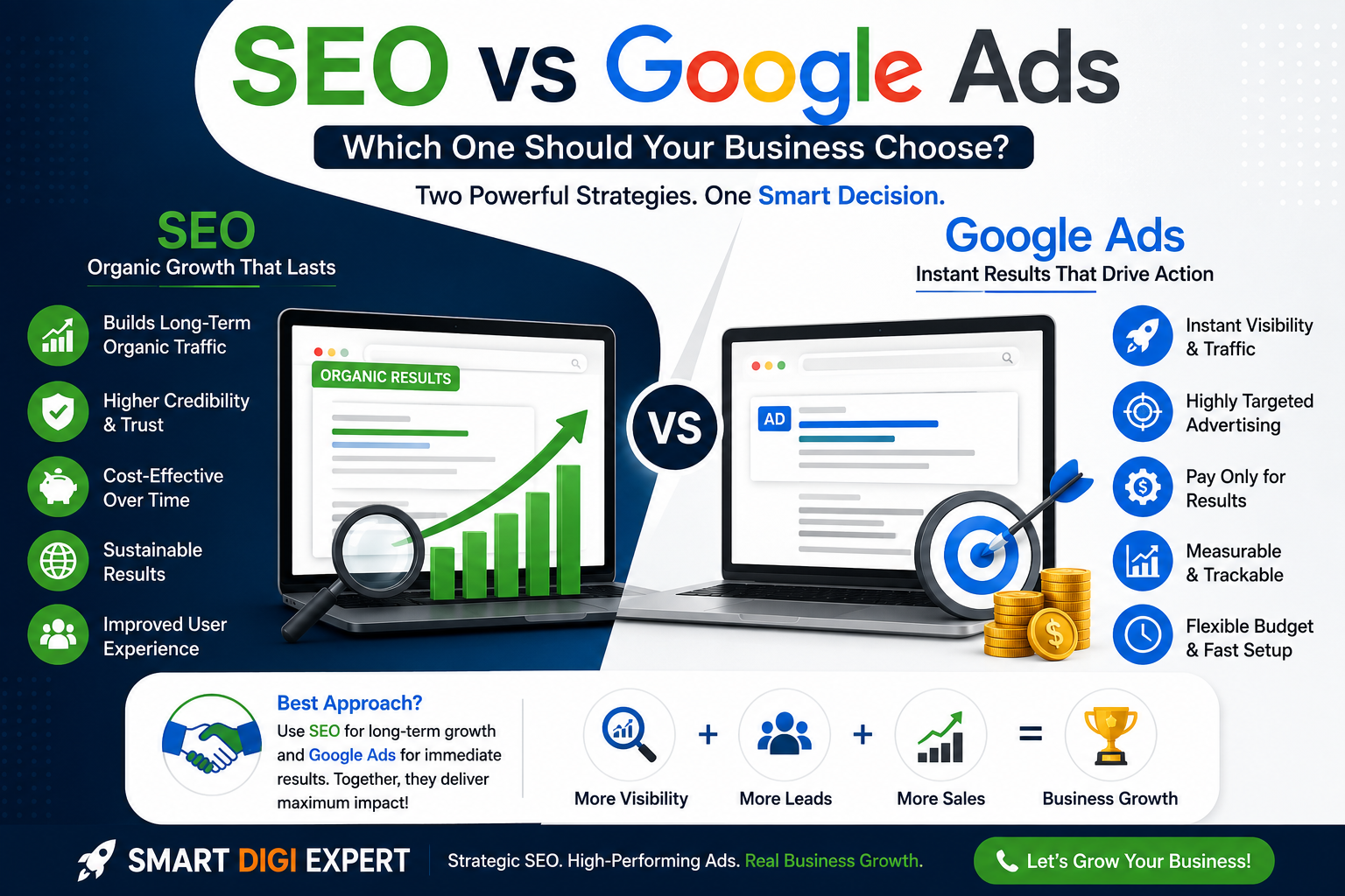 Read more about the article SEO vs Google Ads: Which One Should Your Business Choose?